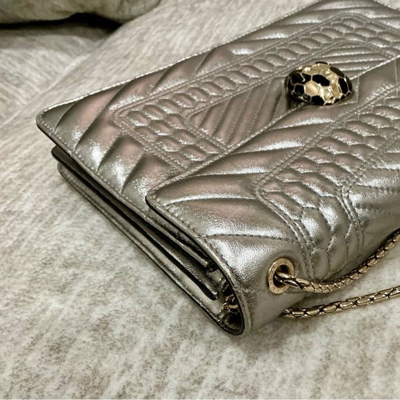 ✨💎RARE💎✨ BVLGARI SERPENTI FOREVER SHOULDER BAG w/MIRROR, COA,DUSTY, GIFT - Picture 12 of 16